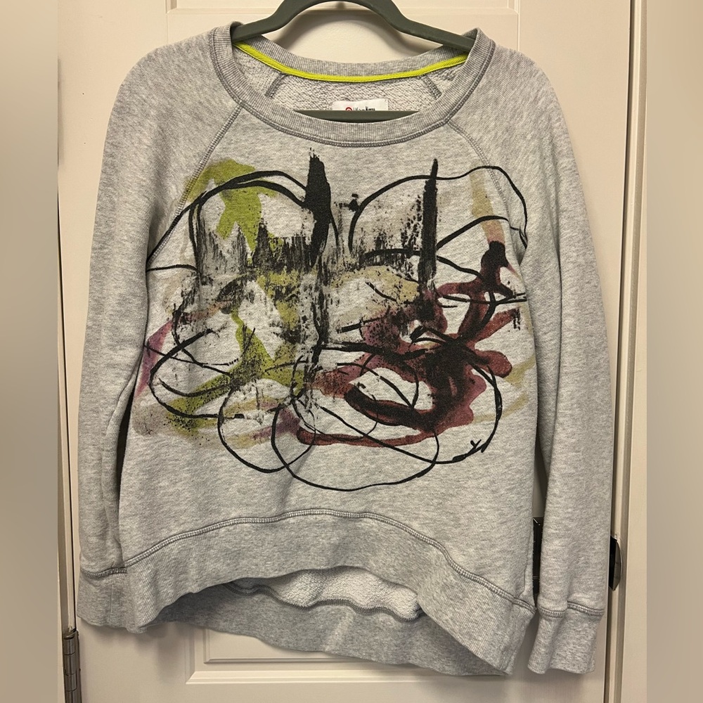 Proenza Schouler for Target Gray Sweatshirt with Abstract Print